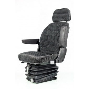 Fotel siedzenie ciągnikowe komfortowe welurowe IDAHO  (czarnę cętki, MATRIX)